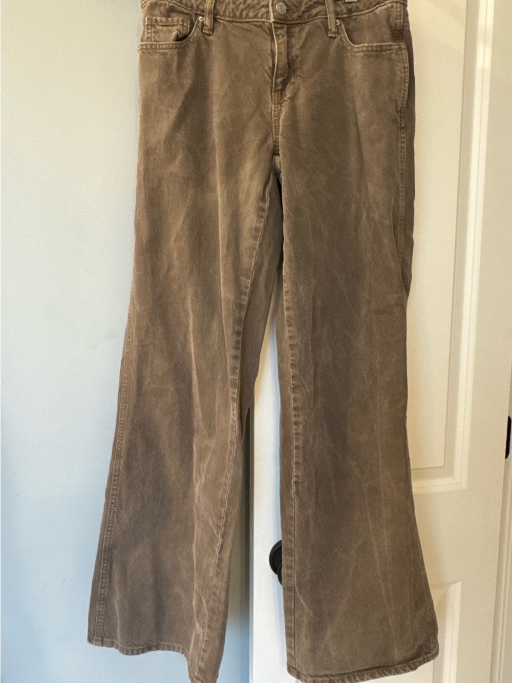 PacSun Gray Brown Low Rise Baggy Flared Jeans size 26